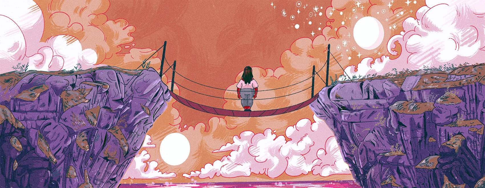 Banner Illustration for AARP’s sistersletter “ A Black Introvert’s Guide to a Healthy Social Life ” // AD Dian Holton