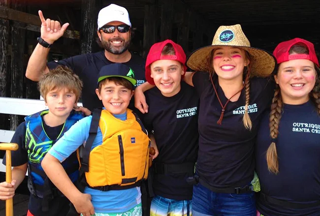 Tai and his children at Outrigger Santa Cruz
