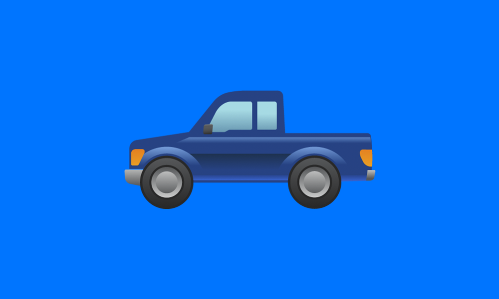 black pickup truck emoji