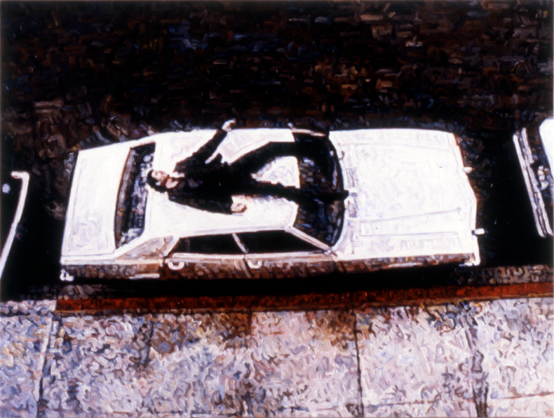   "Sleeper," 1989; Acrylic on Canvas; 44"X58"  