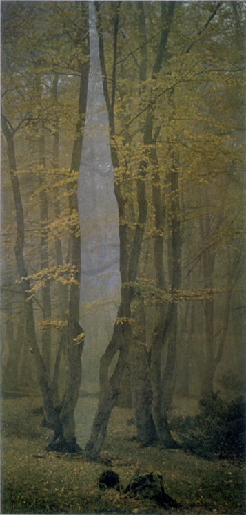 "Clearing," 1994; Collage on Paper; 11"X5"