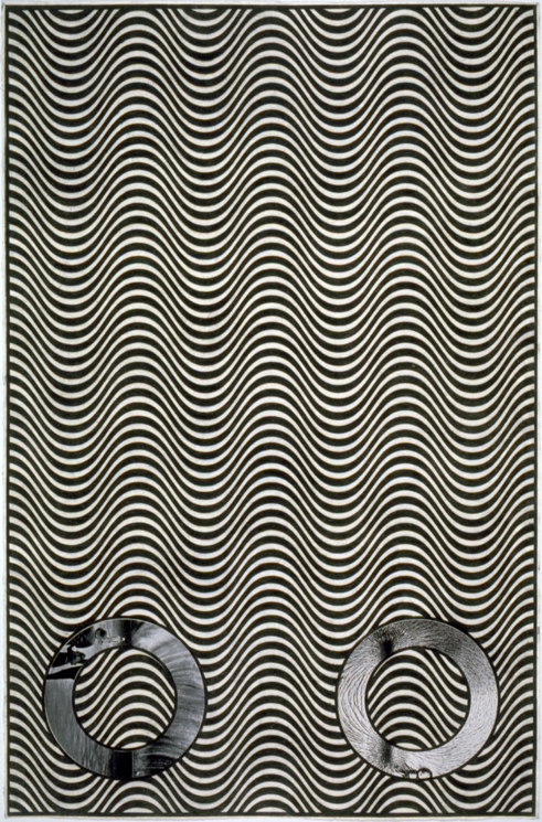   "Tread #5," 1995; Graphite Rubbing/Collage on Paper; 40"X26"  