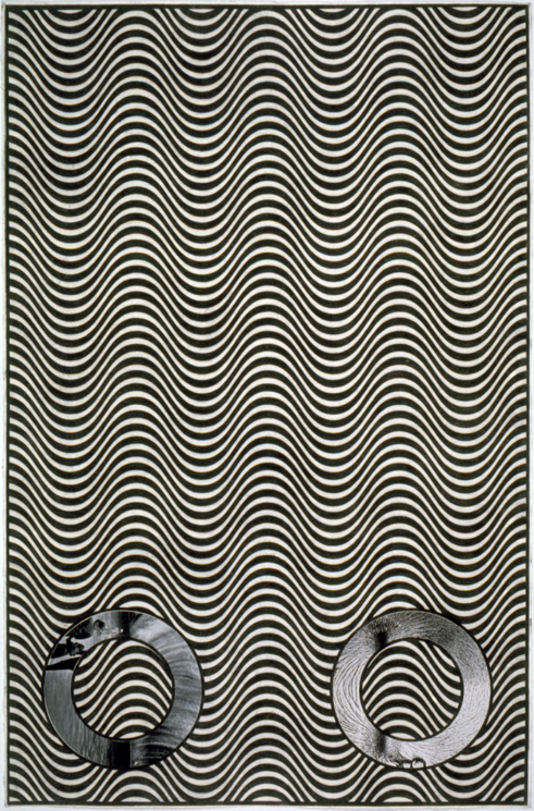 "Tread #5," 1995; Graphite Rubbing/Collage on Paper; 40"X26"