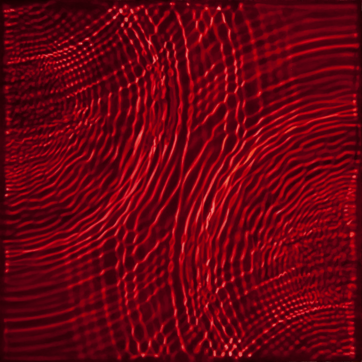 "Well/Perylene," 2010; Oil Paint on Canvas; 24"X24"