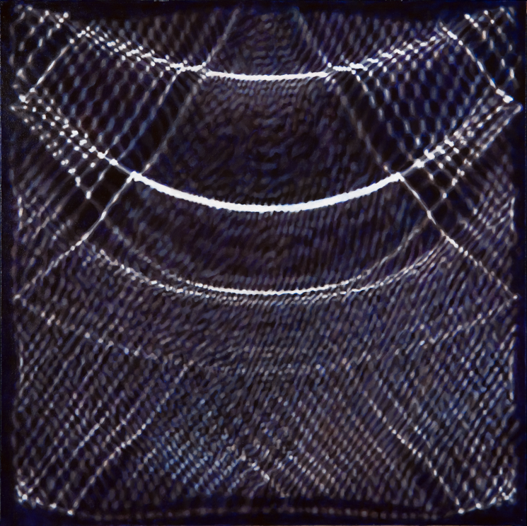 "Well/Carbazol Dioxazine," 2010; Oil Paint on Canvas; 24"X24"