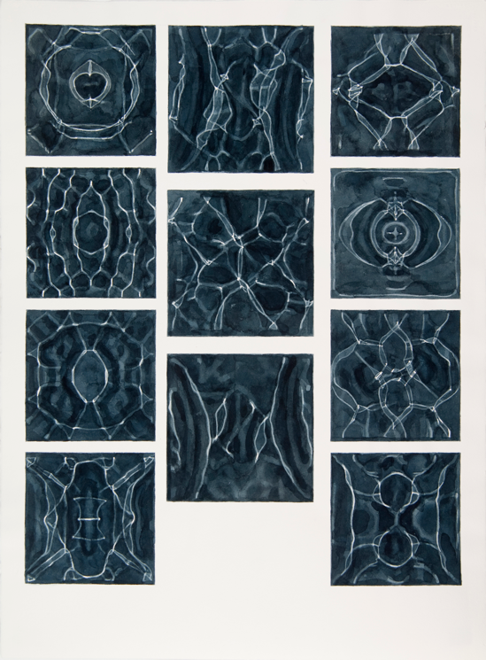 "Instances #2," 2010; Watercolor on Paper; 22" X 30"