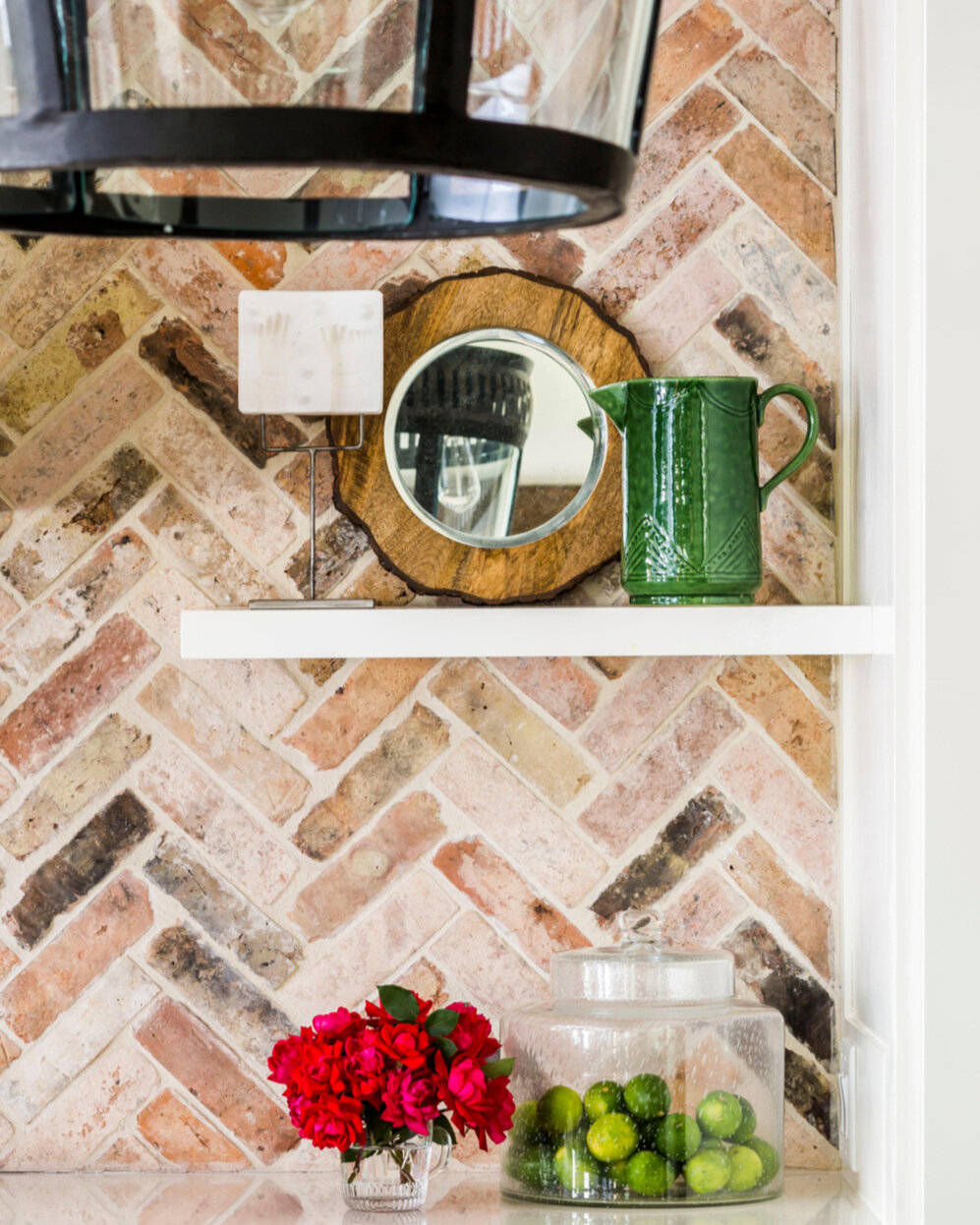 A brick backsplash in this basement kitchen adds great texture and interest, along with the large iron pendant lights and floating shelves. So inviting!⠀⠀⠀⠀⠀⠀⠀⠀⠀
@meriwetherdesign⠀⠀⠀⠀⠀⠀⠀⠀⠀
#brickdetail #basementliving #basementkitchen⠀⠀⠀⠀⠀⠀⠀⠀⠀
photo 