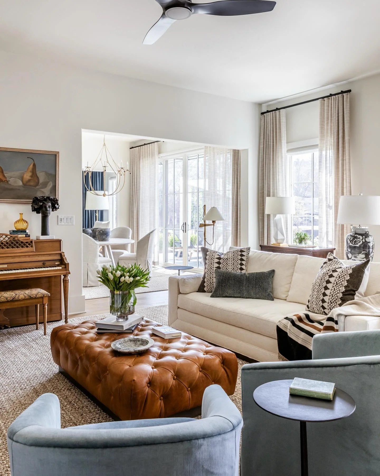 A love letter to our Historic Roswell Living Room💌

From blank slate to soulful living, this once-empty shell of a room is now layered, warm, and full of personality. ✨

Custom millwork anchors the fireplace, built-ins add depth and intention, and r