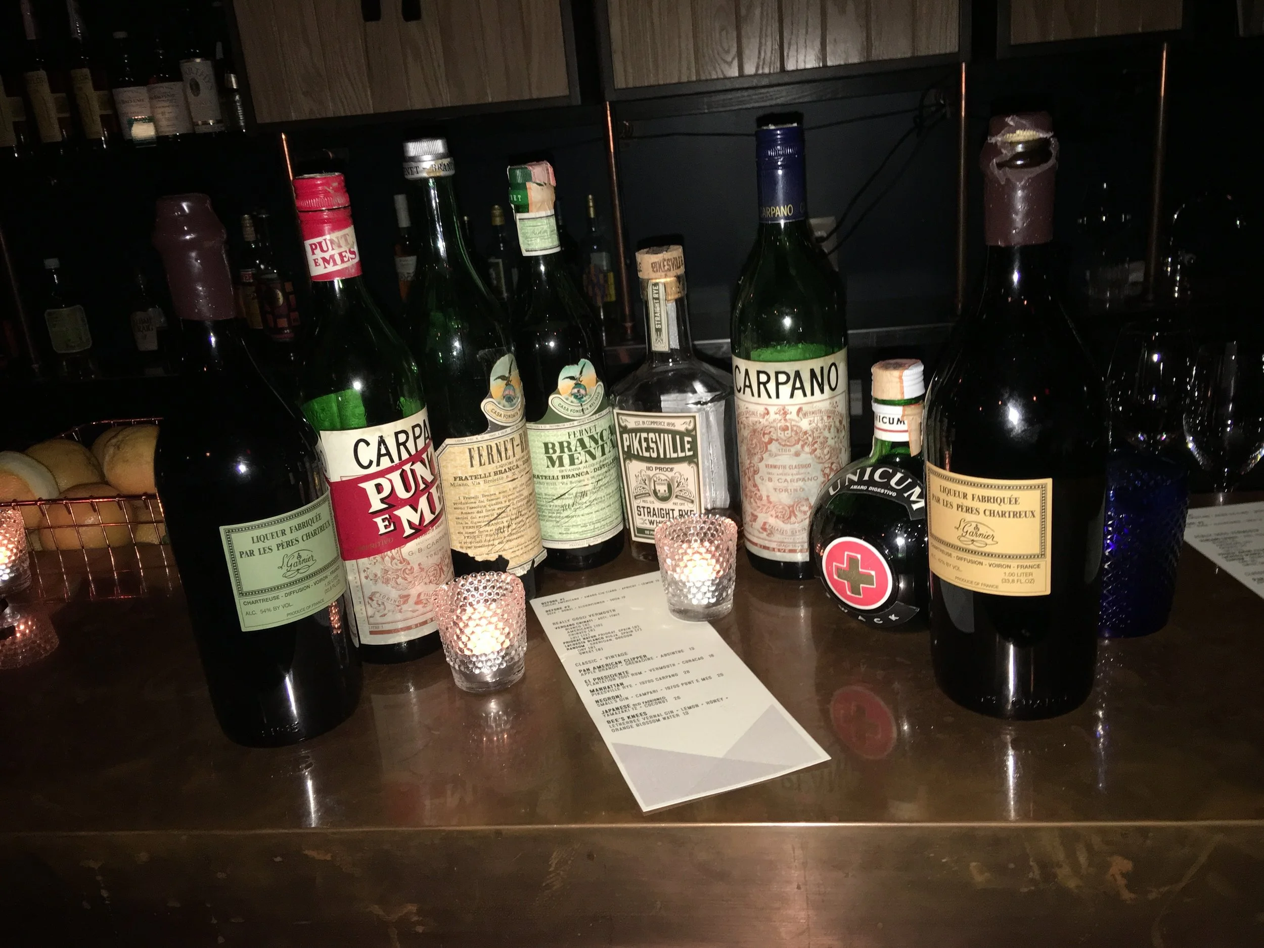 Vintage Spirit Selection From the Back Bar