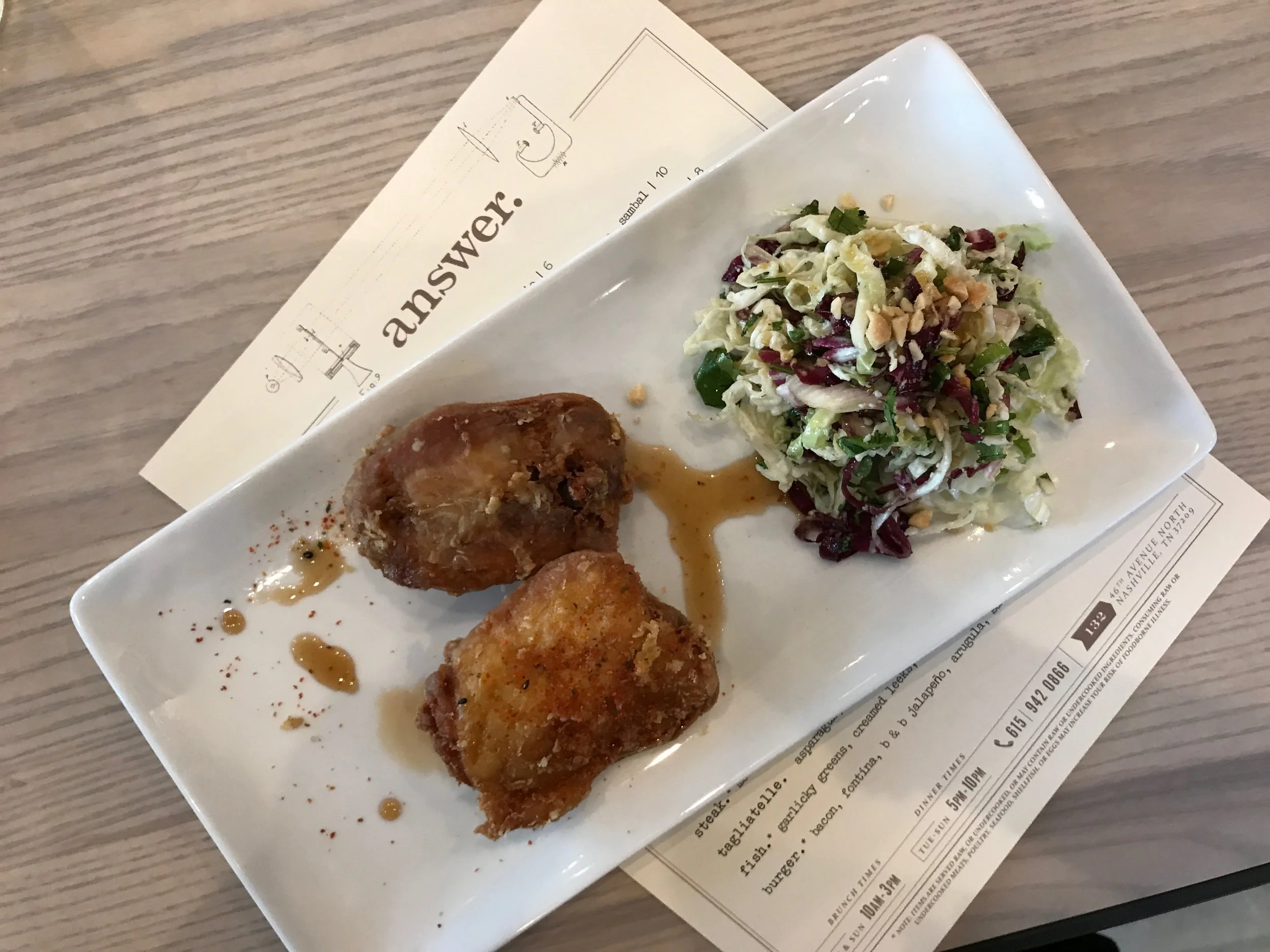 Chicken (Sambal, Sesame, Citrus Ginger, Peanut Slaw, Togarashi)