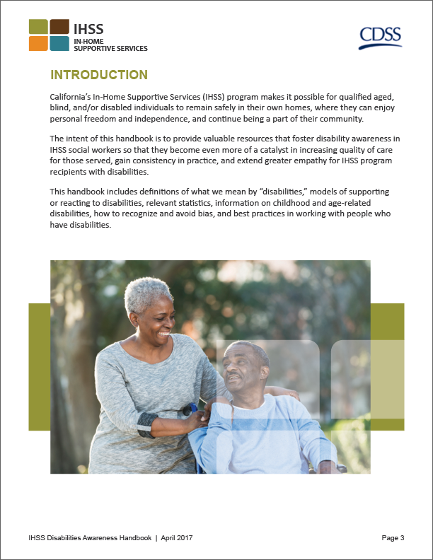 IHSS Disabilities Handbook Interior Page
