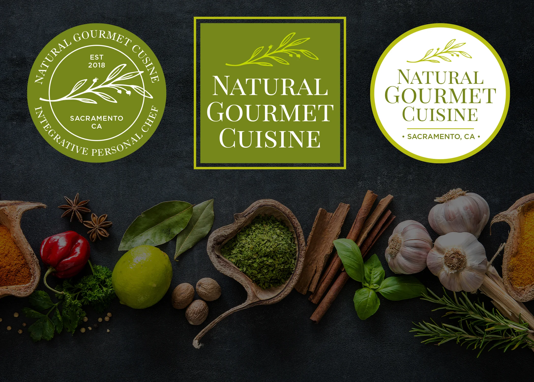 Why not provide more than one logo lockup choice? The middle one is the main one, but the others can be used as labels for pre-packaged meals.