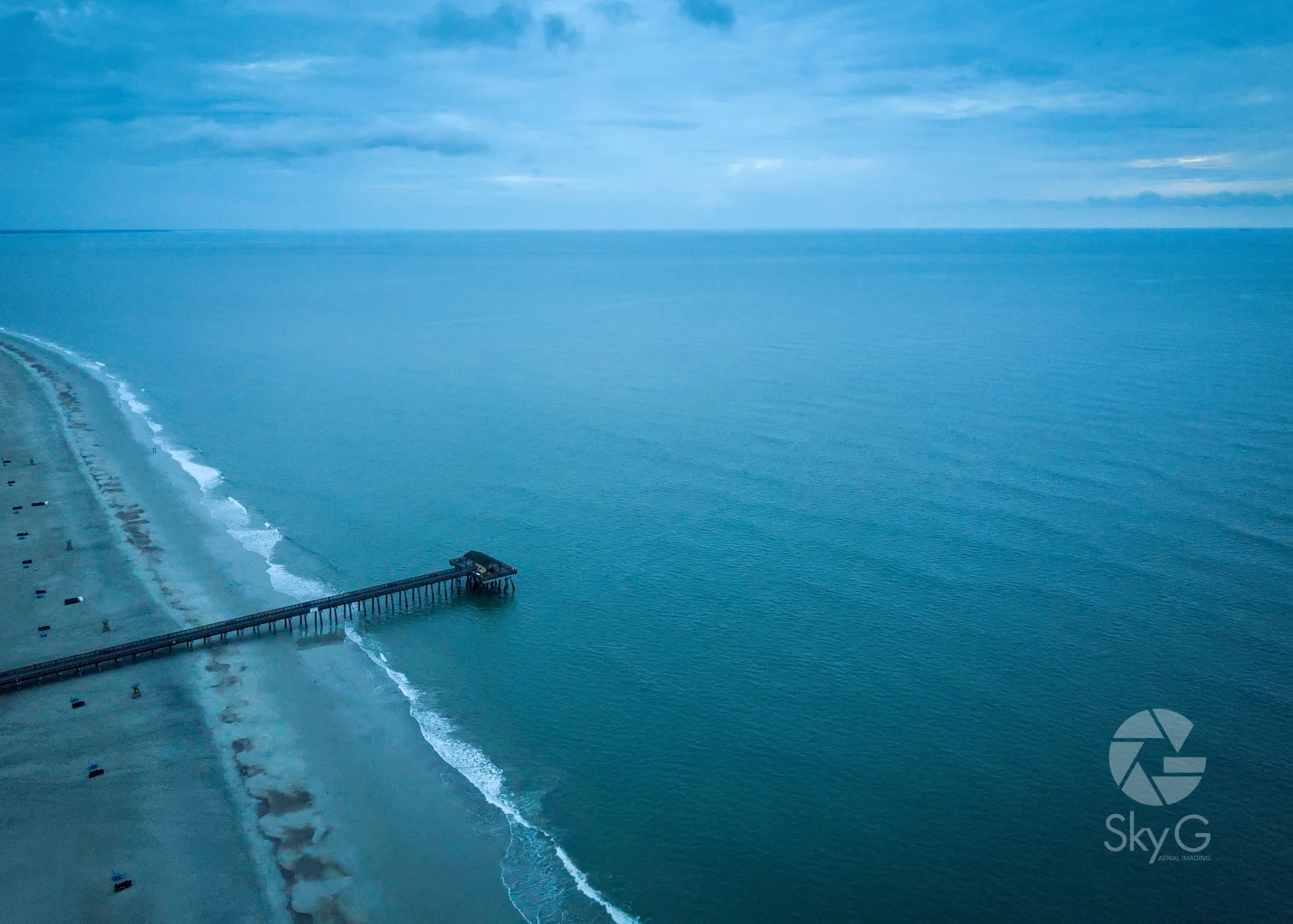 Aerial Photography - Tybee Island Pier at Sunrise