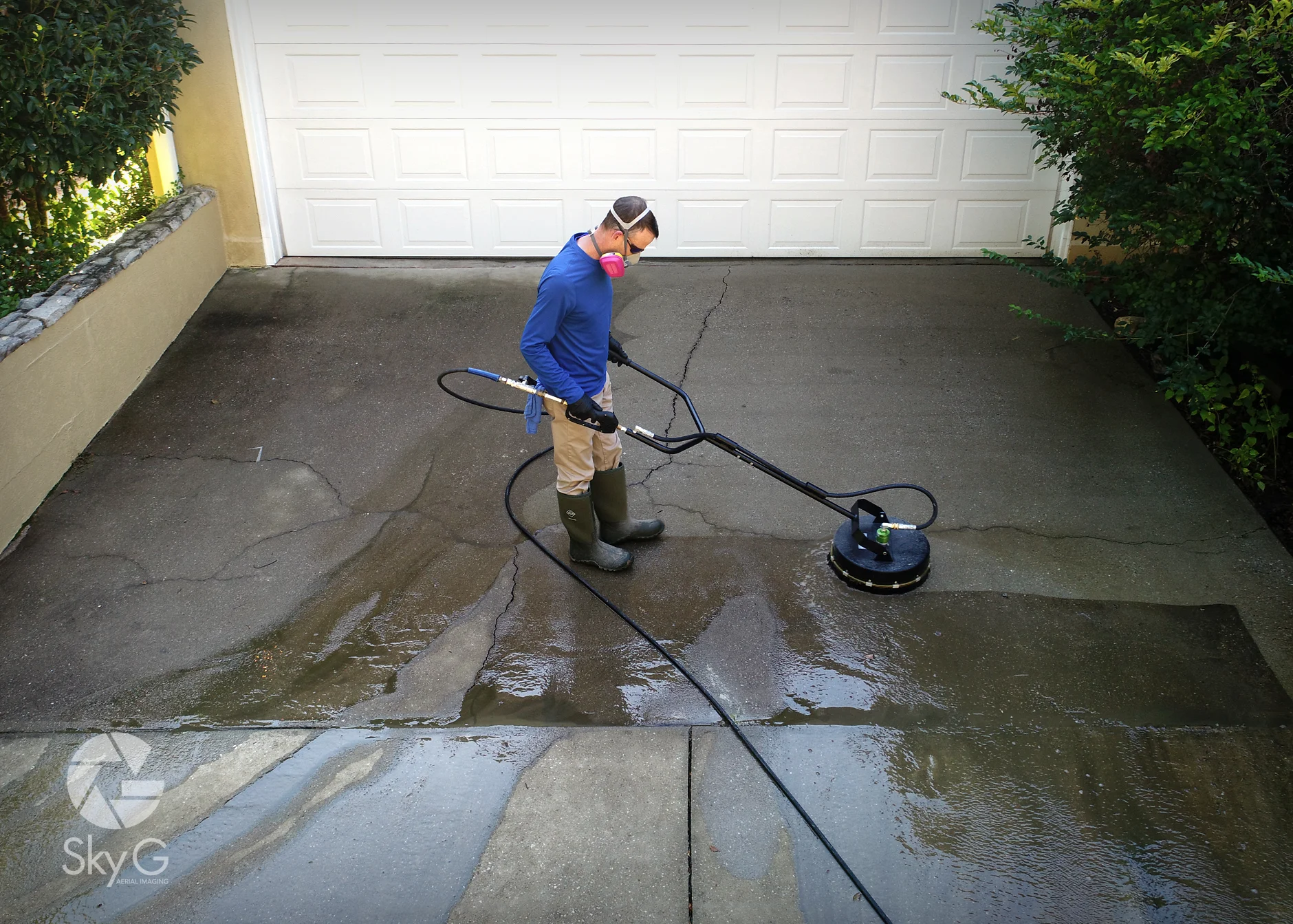 Aerial Photography - Power Washing