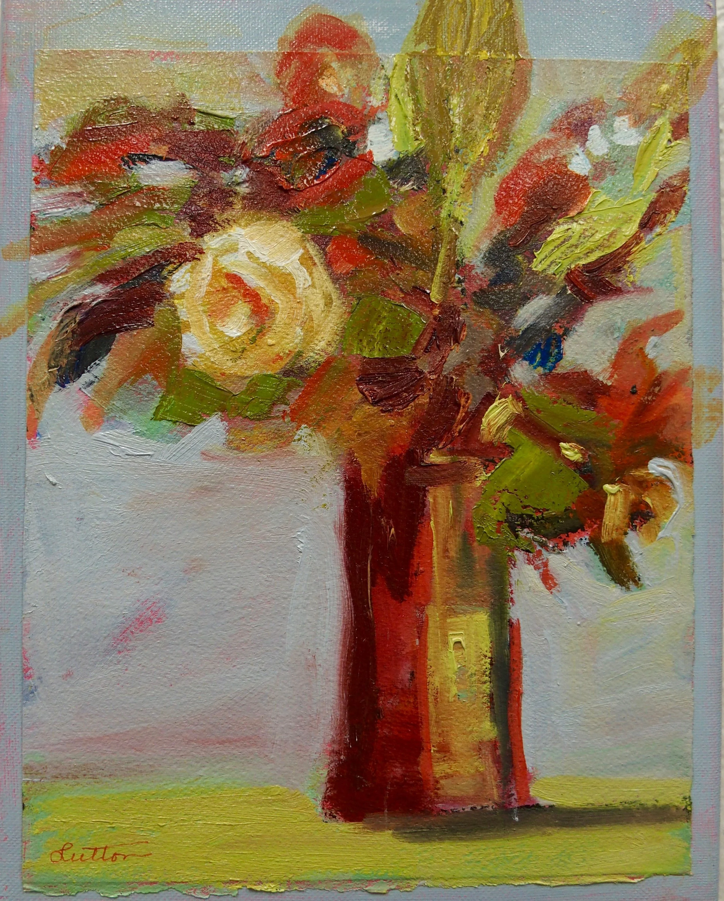  Riff Number 5  Acrylic on paper  9" X 12" 