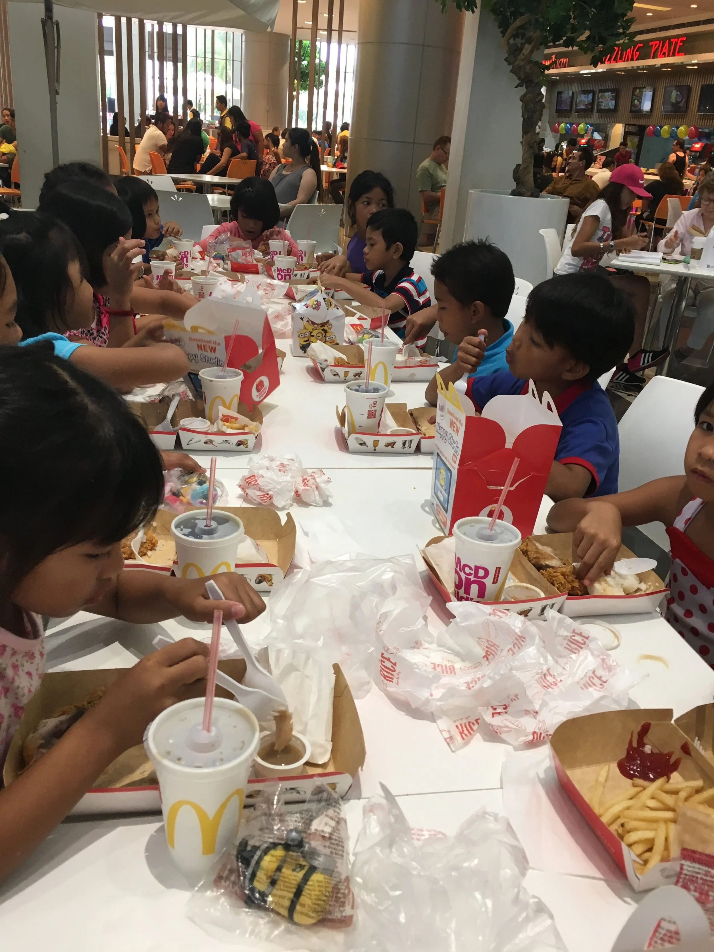 Post church McDonald's trip at the mall. 