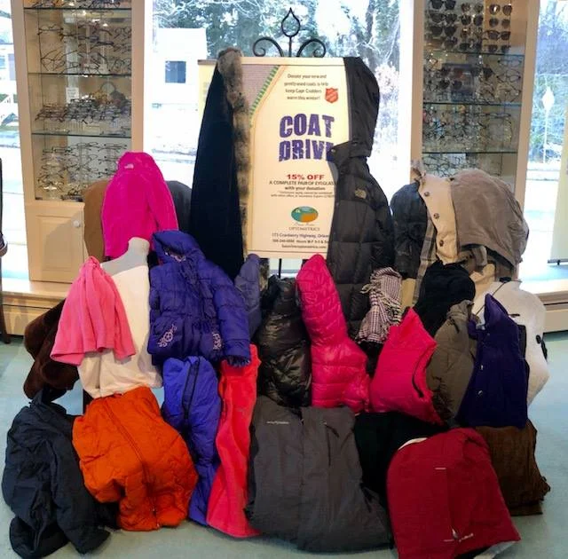 We are so impressed with the generosity of our patients, customers, friends and neighbors who went out of their way to stop by and make a donation to our annual coat drive this year. These 33 coats will be helping to keep those in need on Cape Cod warm this winter and next!