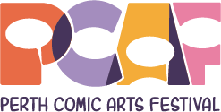 Kylie Howarth at Perth Comic Arts Festival Market Hall
