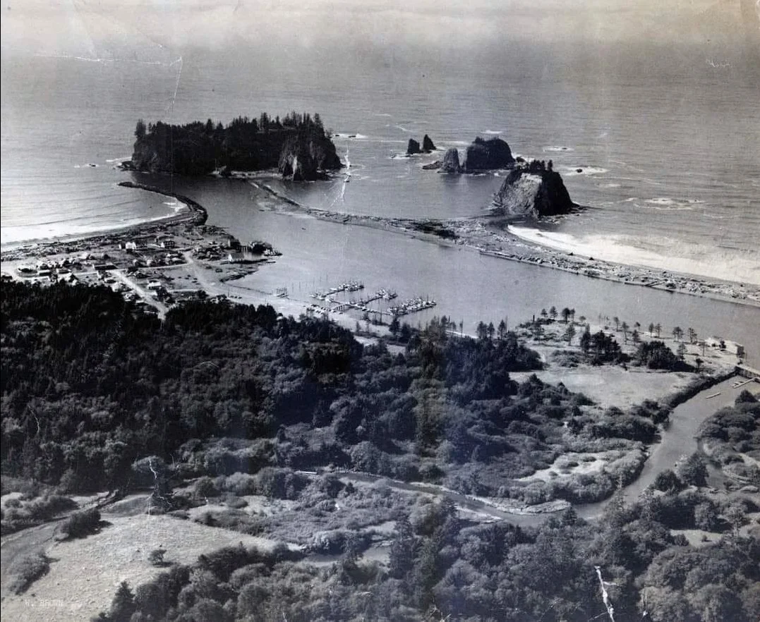 Historic Aerial View of La Push and the Quillayute River