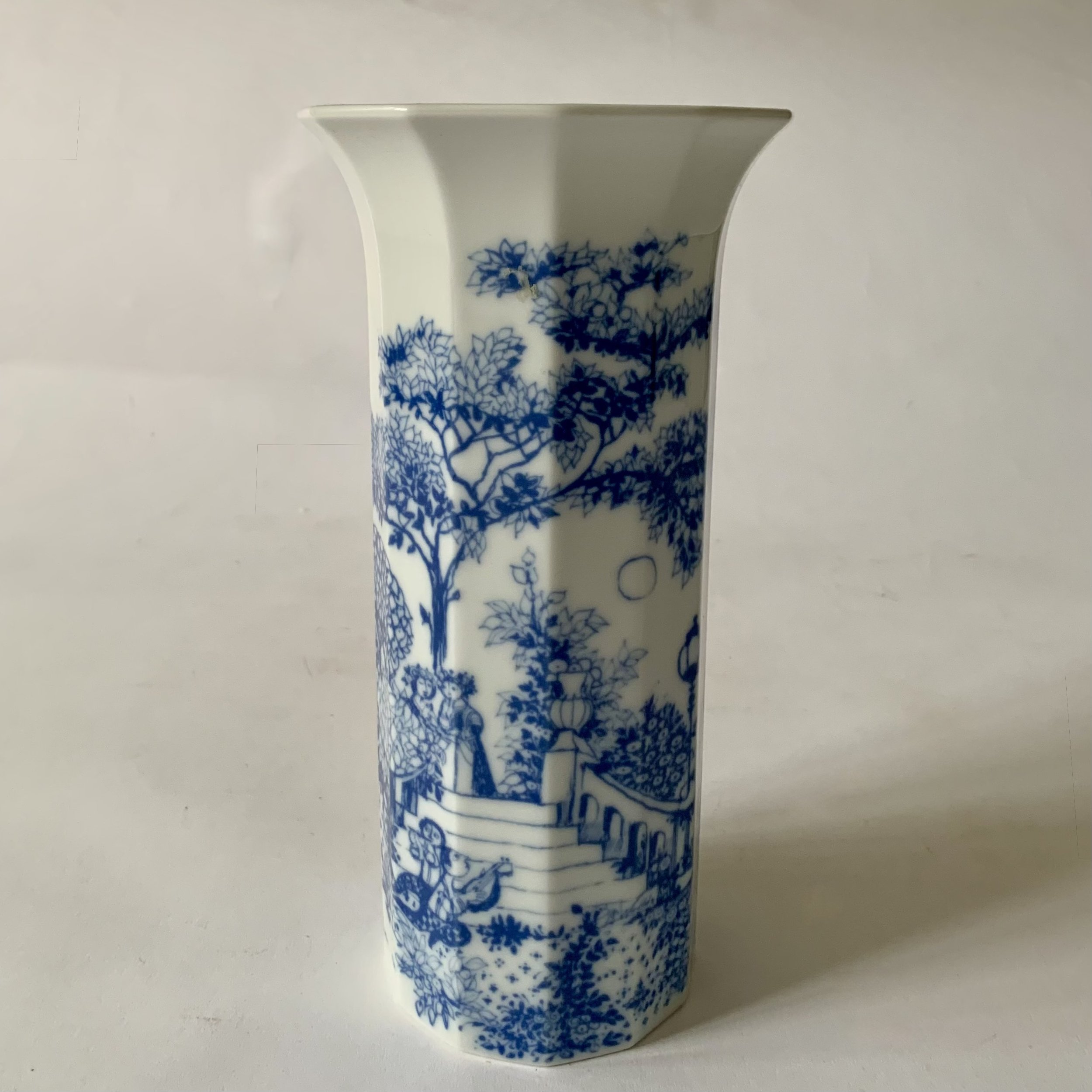 A perfectly proportioned porcelain vase by Bjorn Wiinblad for Rosenthal. 10”H. $68.00