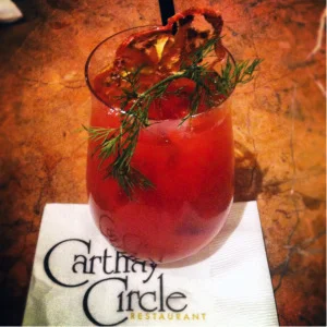 Carthay Circle. Pickle Brine Meets BBQ Bitters.