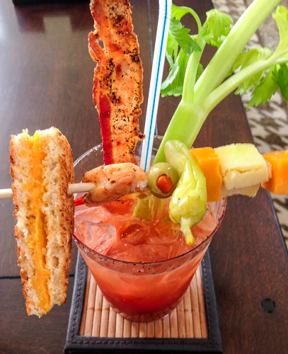 A Build-Your-Own Bloody Mary Bar at Casa Drunken Tomato