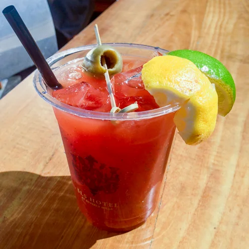 Altitude. Proper Poolside Bloody Marys at a Price.