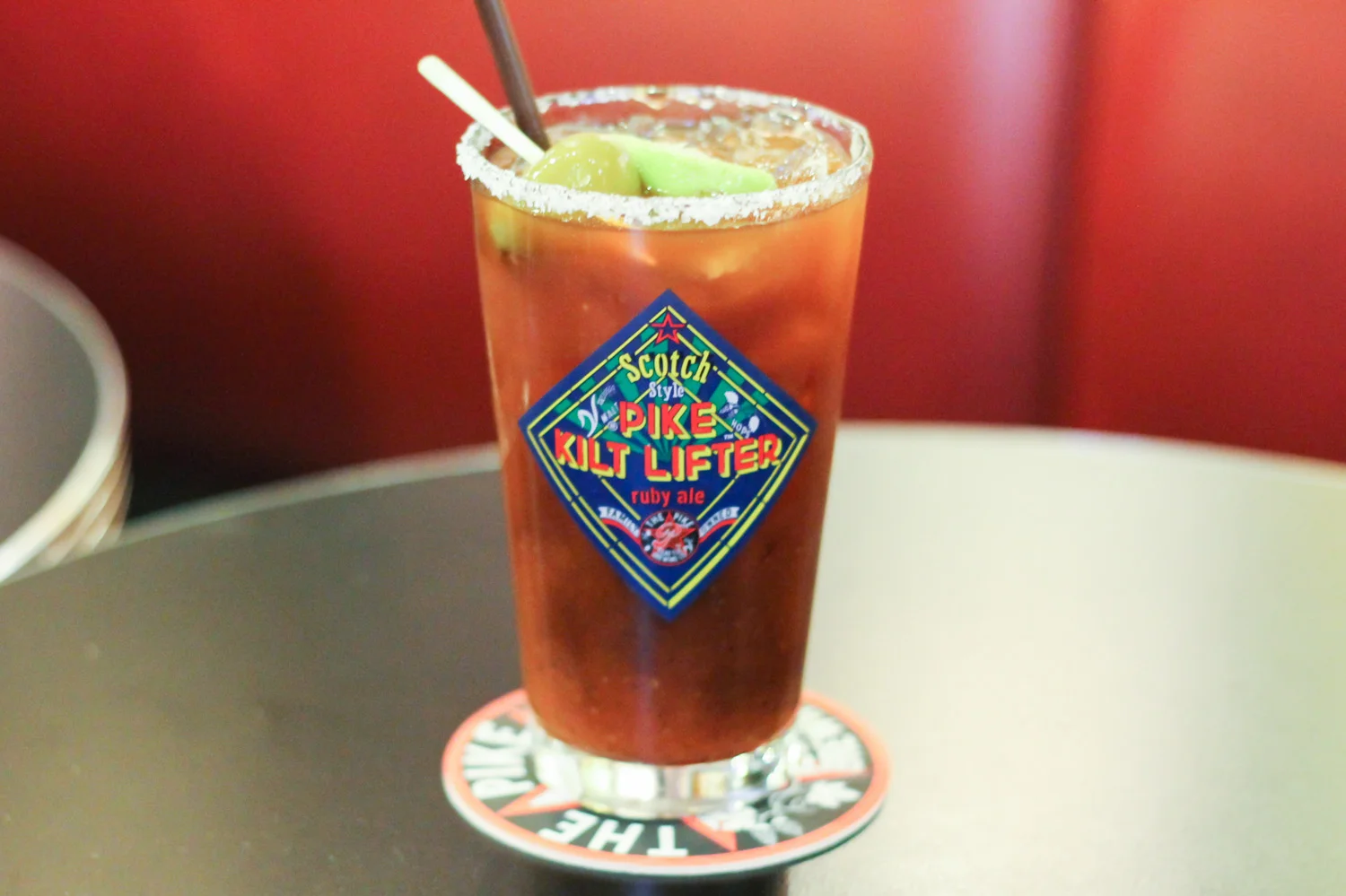 The Pike Brewing Company.  A Spicy Peppered Bloody Mary.