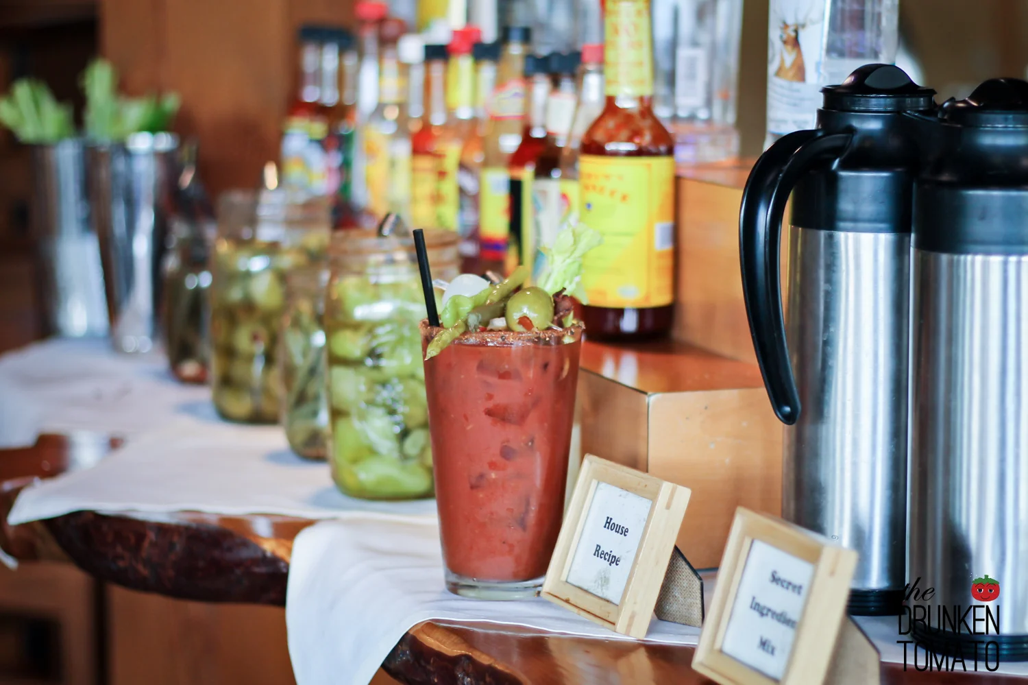Wildfin American Grill - Seattle. Building Your Own Bloody Mary.