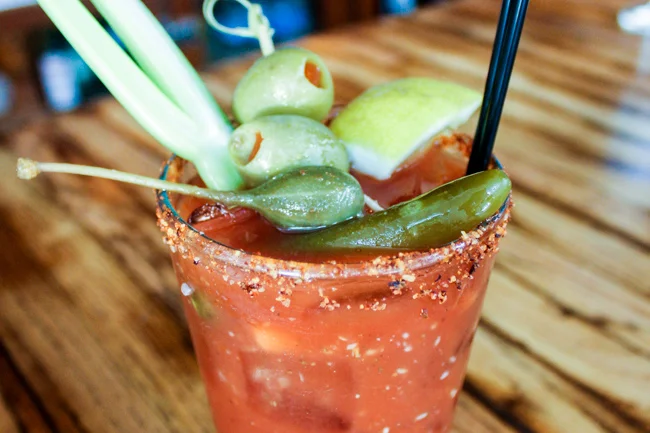 Hefty Bloody Marys at The Little Door - Los Angeles