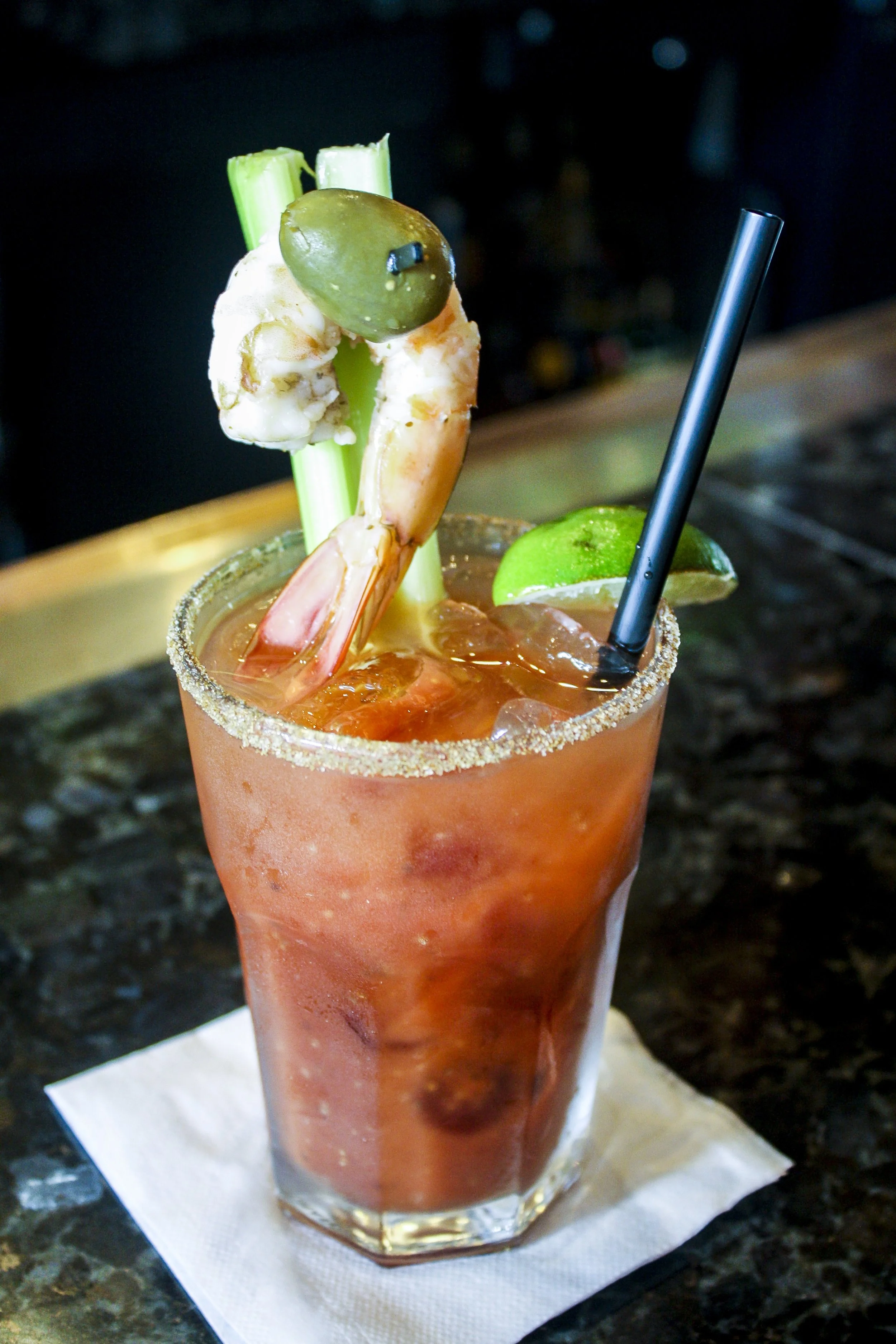 Seafood Garnished Bloody Marys at Rock'n Fish Manhattan Beach — The