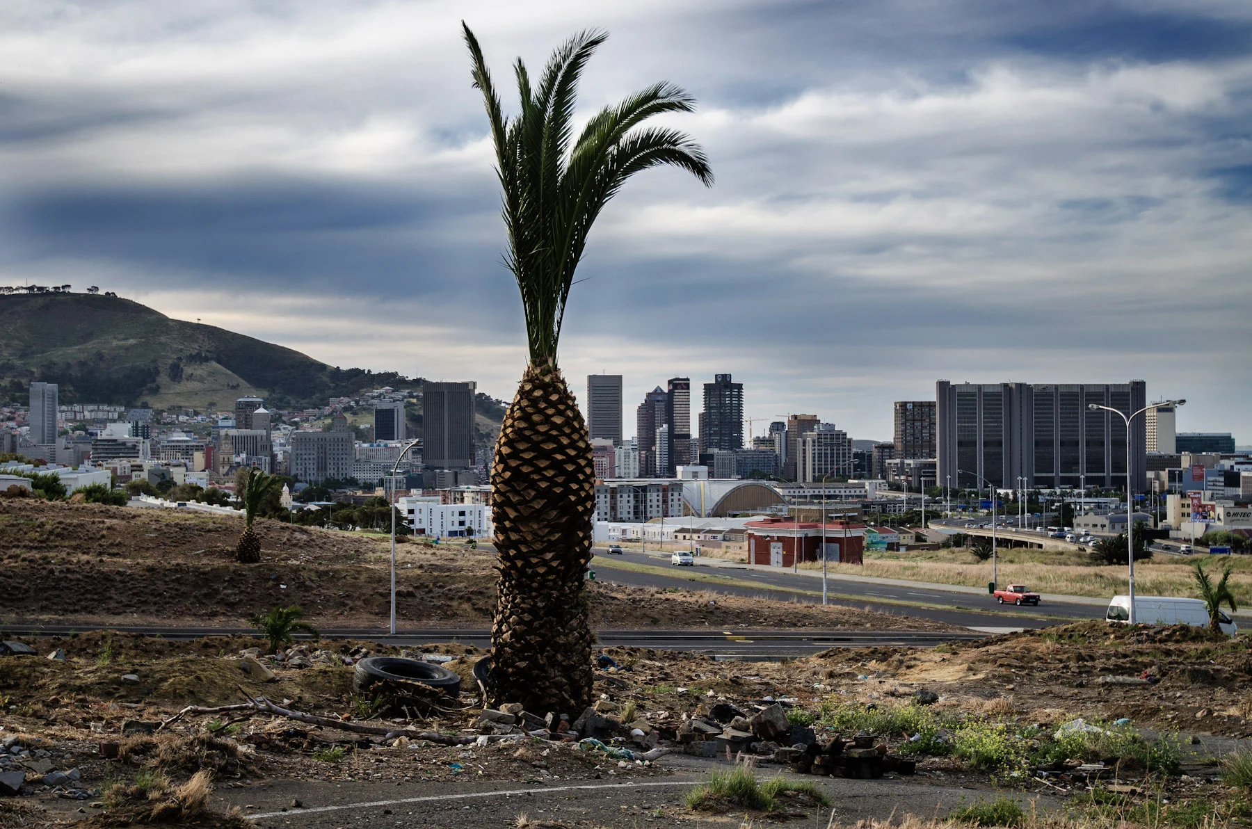 Facing west across the memorial park towards the Cape Town city centre - November 2012
