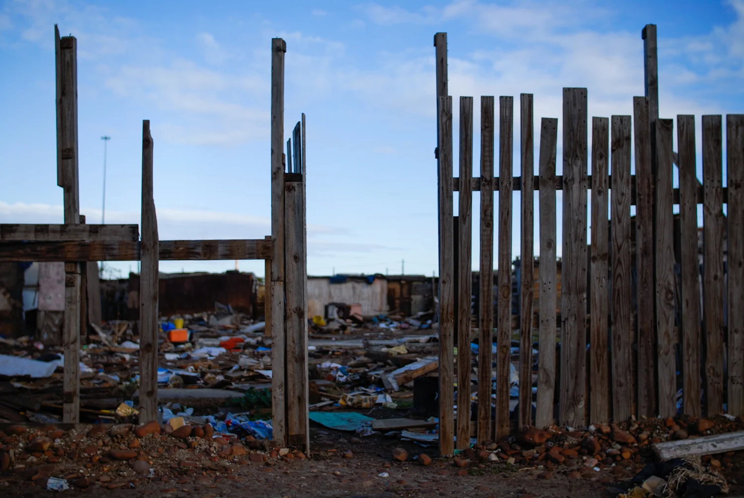 The remains of a removed home