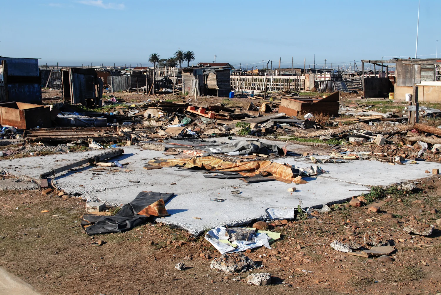 The floor of a removed home