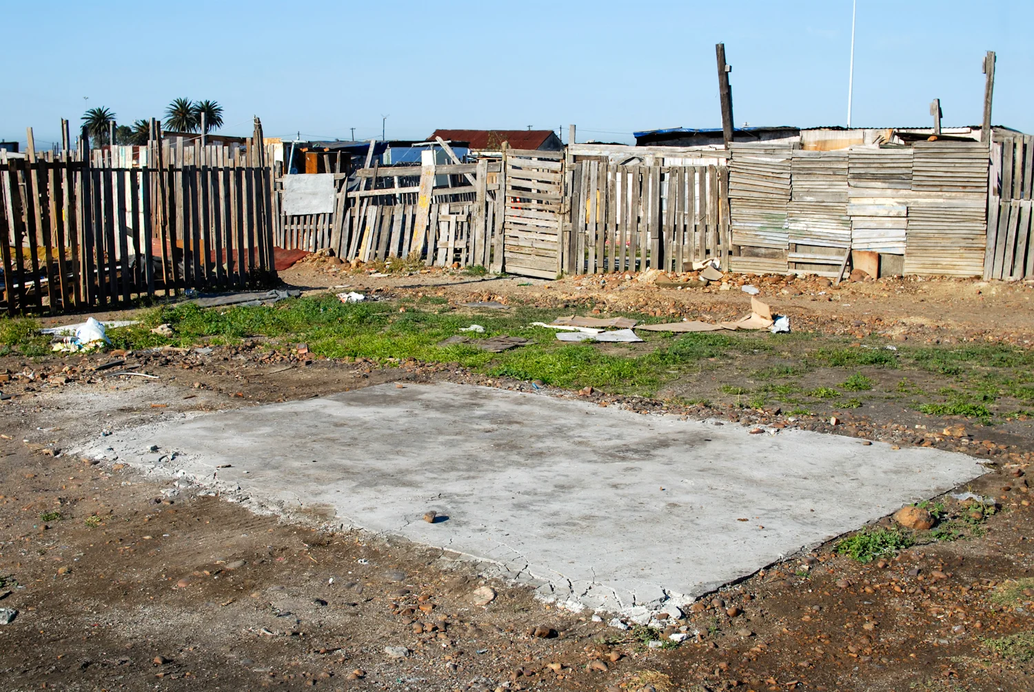 The floor of a removed home