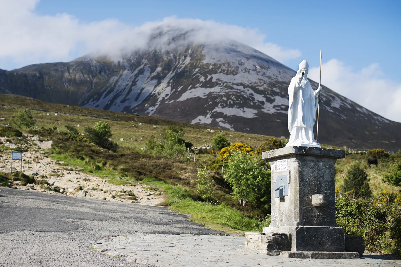 The statue of St Patrick at the base of Croagh Patrick, Co. Mayo, Ireland
