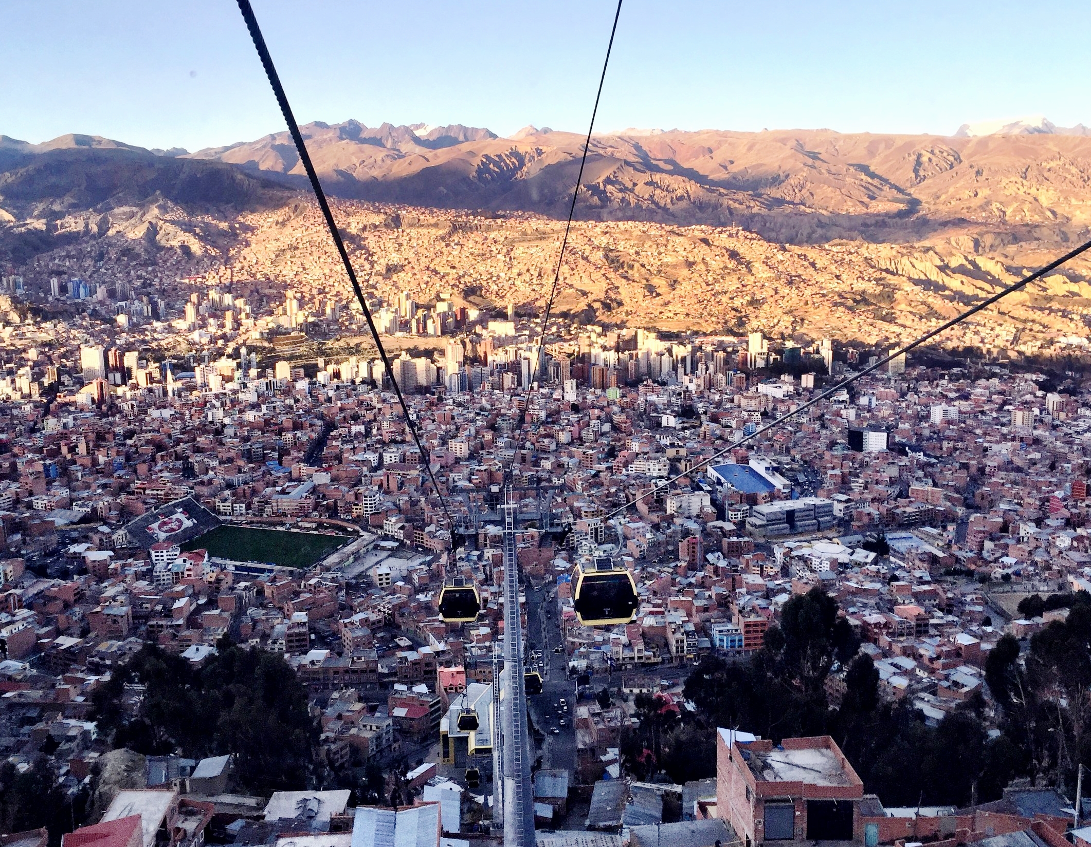 Cable car commute in La Paz 