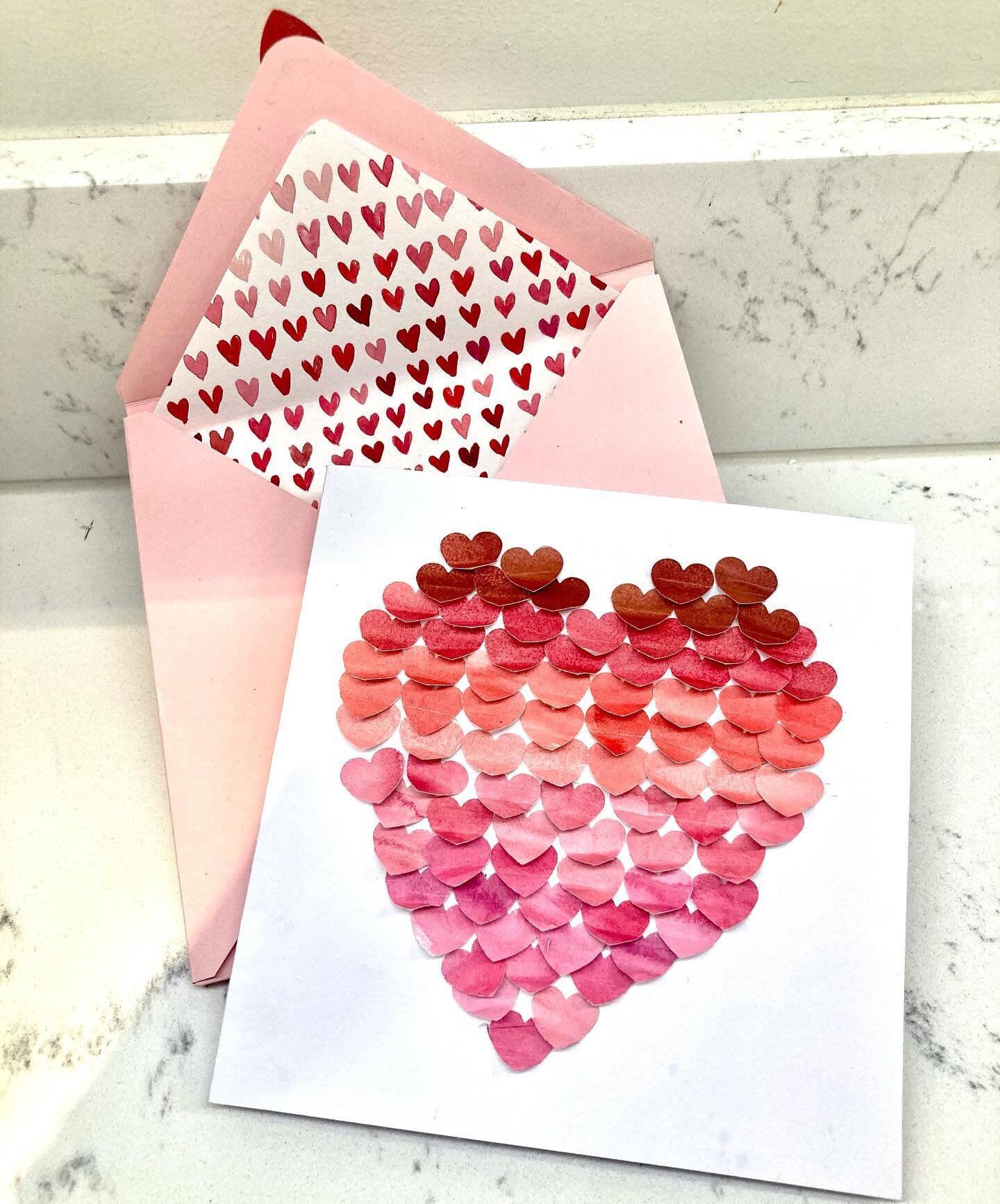 Valentine&rsquo;s Day makes ❤️💕❤️💕❤️💕❤️💕❤️💕❤️💕❤️💕❤️ 
Finding time to make this card gave me a buzz of creativity. It was made between feeds and naps (sadly not mine), there were lots of cut out hearts on on the floor (I will be finding them fo