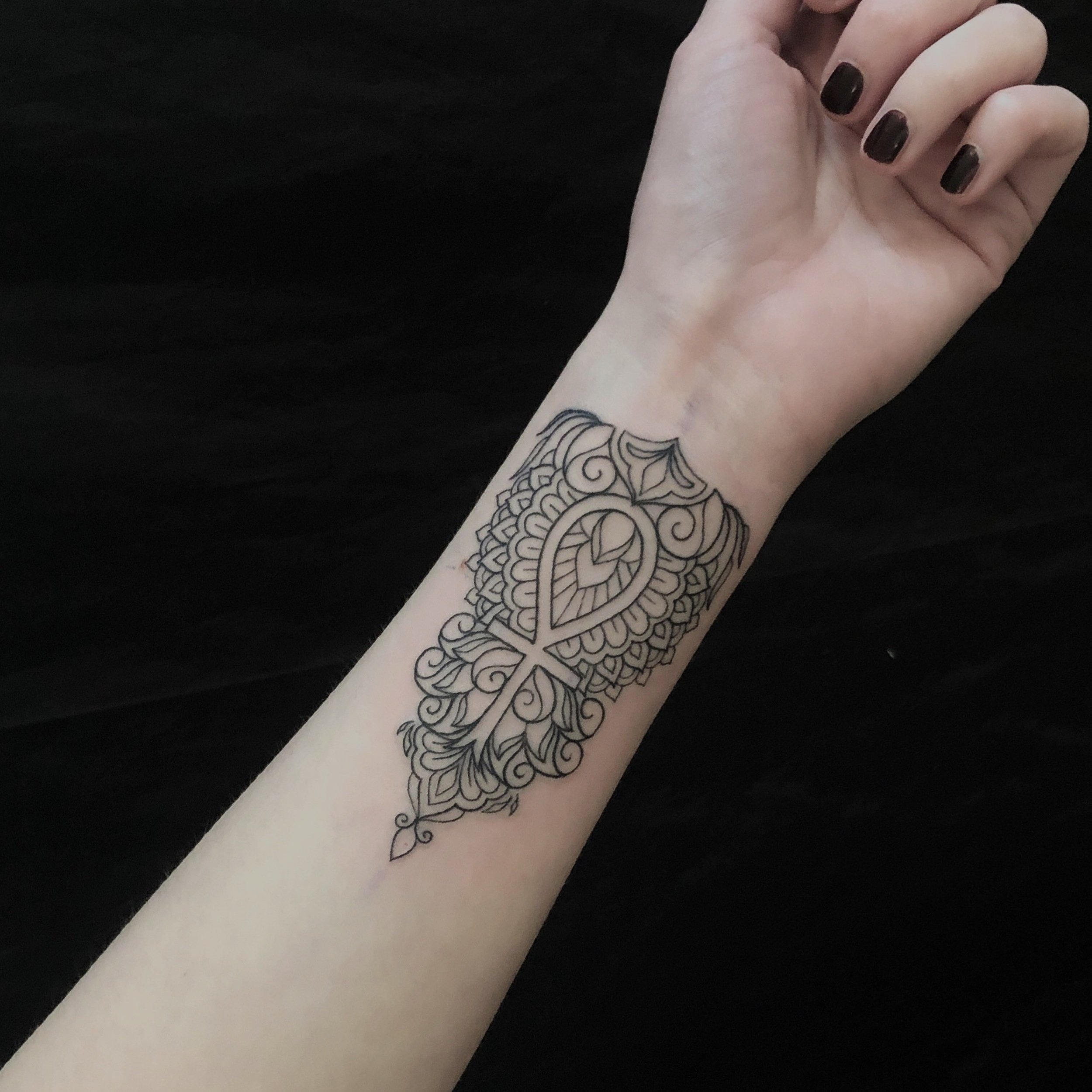 Traditional tattoo lovers, rate this from 1 to 10 :) I got this three  months ago but I'm not sure about it 😨 I wanted a wrist band but came out  something