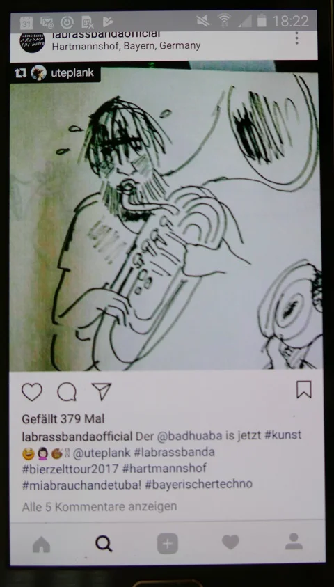 Screenshot vom Smartphone- wirklich nette hashtags!