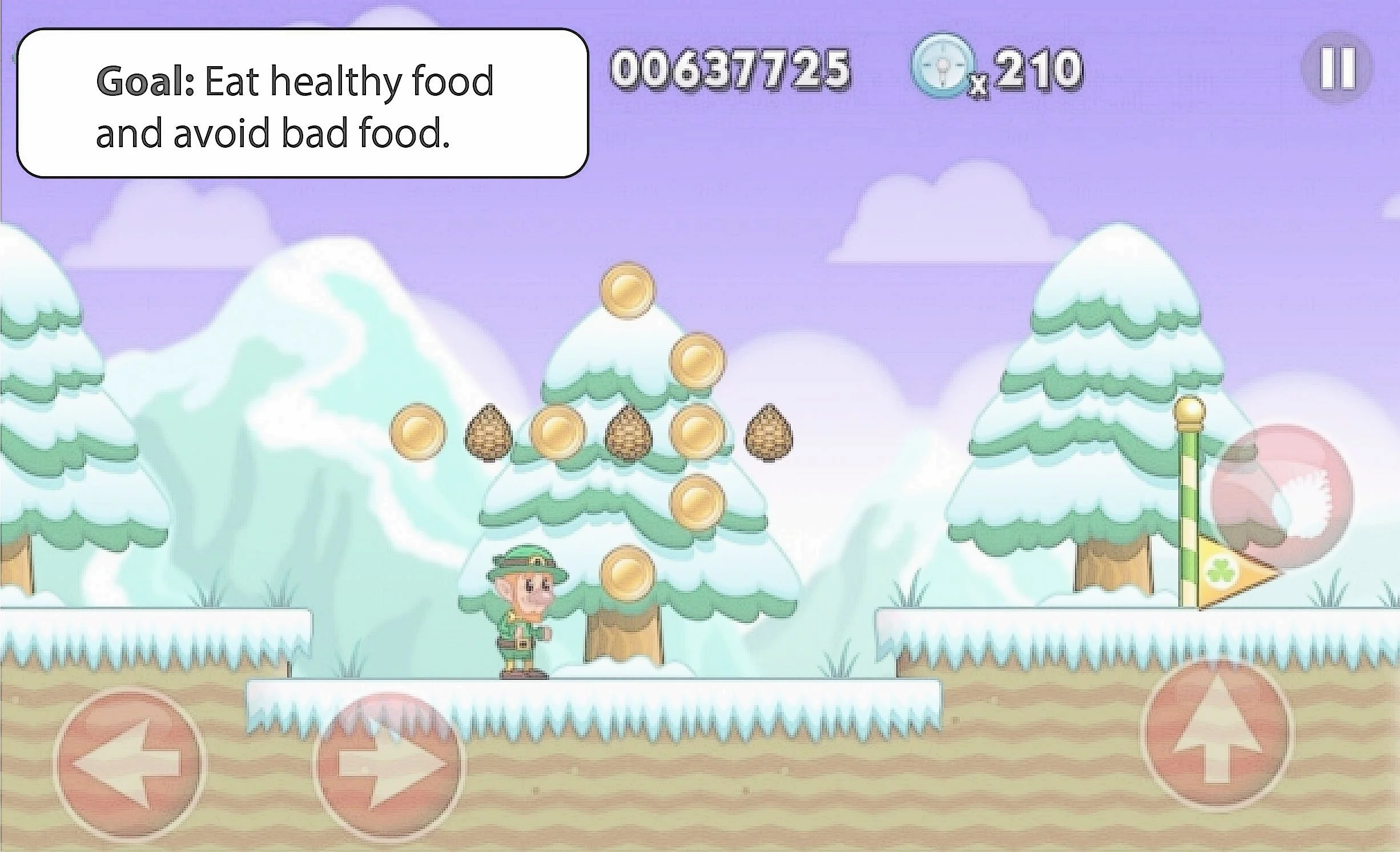 **Concept illustration - A nutrition tutorial teaching good and bad food choices.