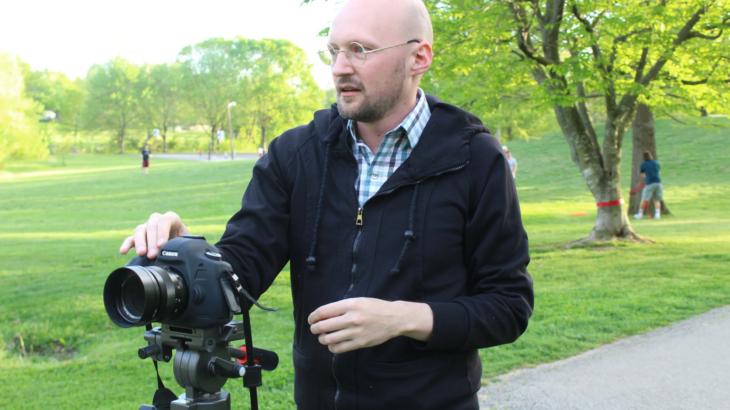 Process pictures : Jim directing the scene