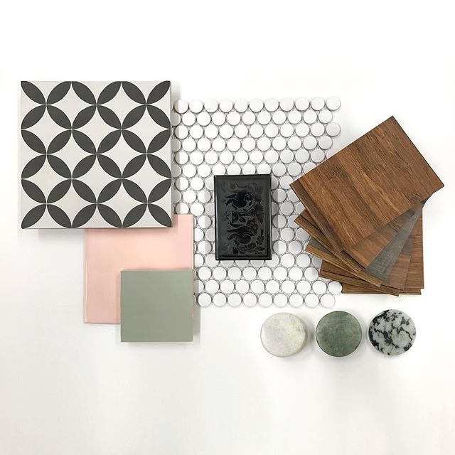 Interior materials palette for our caf&eacute;-bar project in Manchester, inside a former high street bank 💰 #overdraught #cafebar #newbusiness #interiors #architecture #development #manchester
