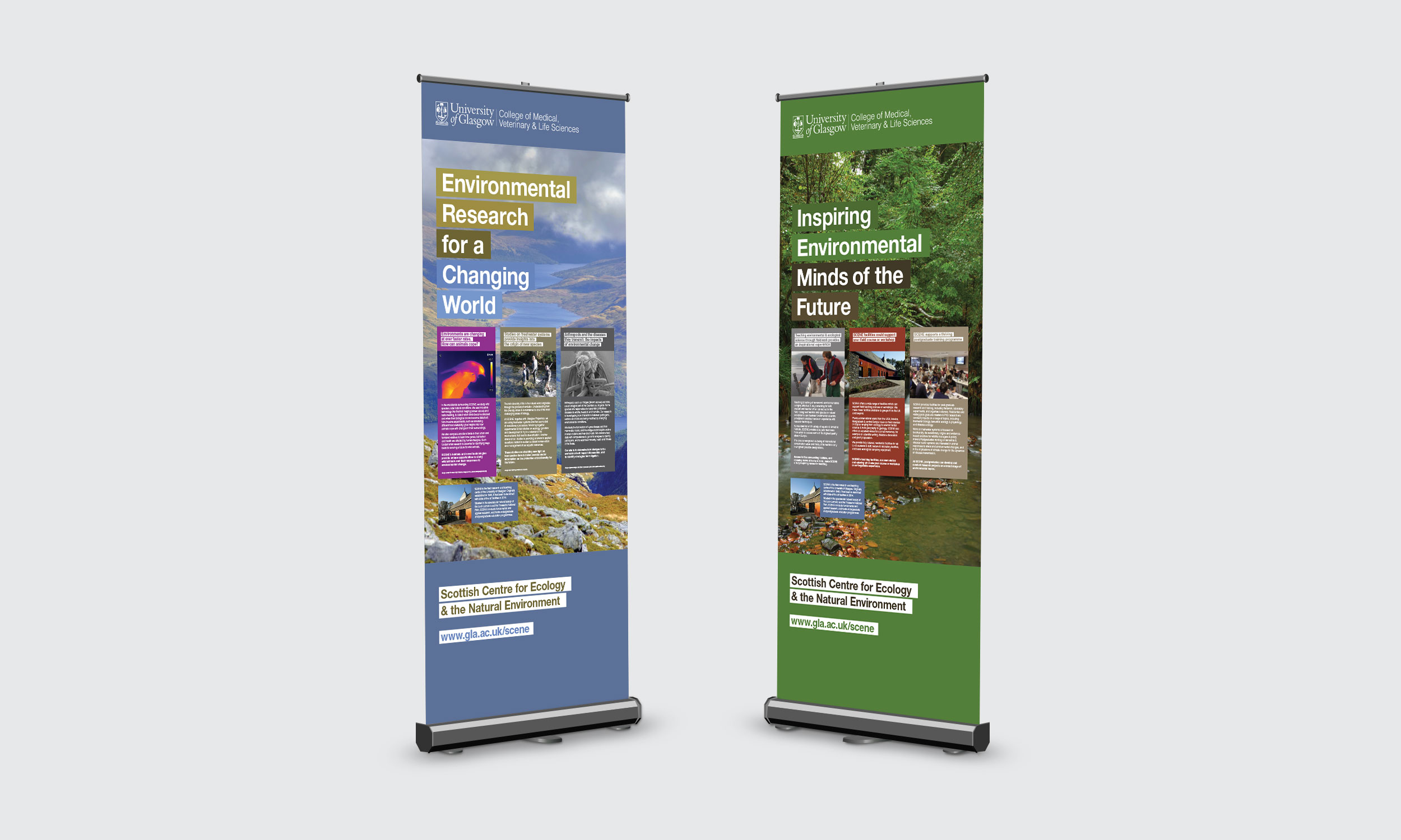 Poster Banners (Left - Research, Right - Teaching Facilities)