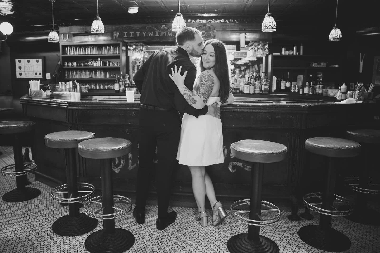 Don&rsquo;t let winter deter you from doing shoots! We can always find somewhere inside from the cold &amp; I absolutely love coming up with different ideas. Carrie &amp; Chris wanted a bar theme which I loved and I suggested the best spot! It&rsquo;