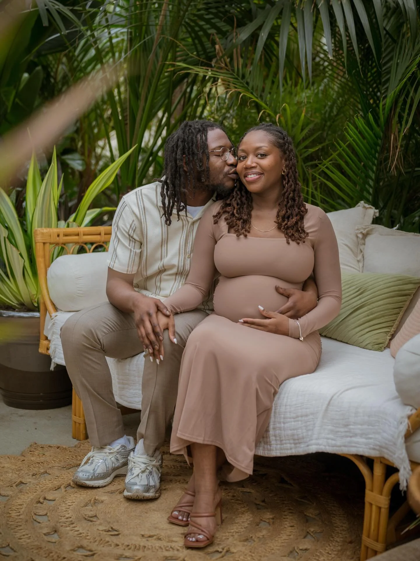 In. Love. With. These. Channise and her fiance Shavon got referred to me for maternity photos and I couldn&rsquo;t be happier to meet these two. They are from out of state and were so excited for greenhouse maternity photos. It was the same day as th