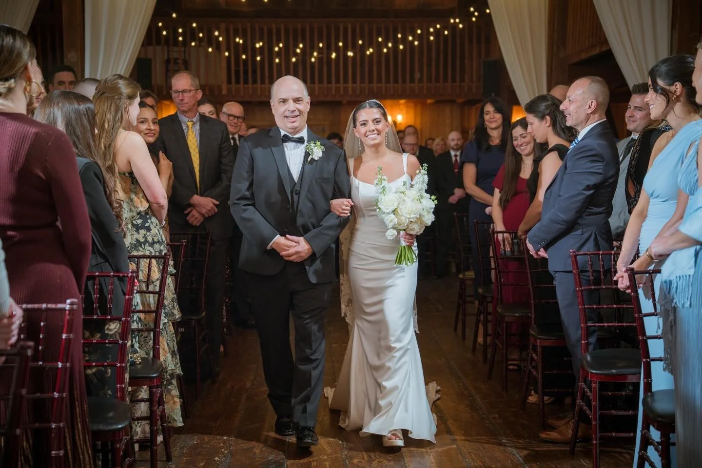 You can never control weather on your wedding day! Remember to choose a venue with a gorgeous indoor ceremony option like this one! The Barns has the most gorgeous &amp; romantic indoor option for weddings! I am there a lot &amp; I absolutely love bo