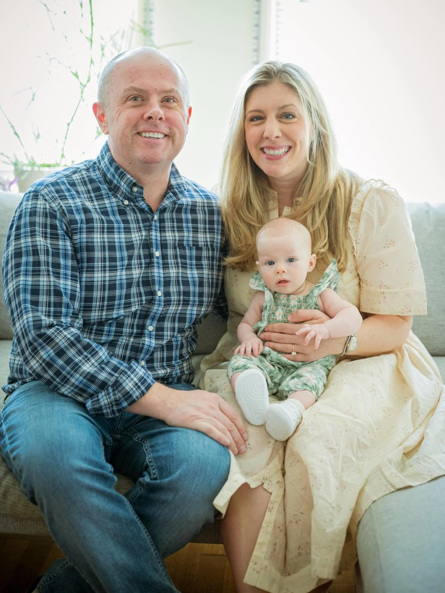 Shauna and jimmy welcomed their new addition Mildred and had received a gift card for a newborn shoot at their shower! I went over their house to meet Mildred and she was too cute. We did it a month in but she was so alert and smiley for her shoot. I