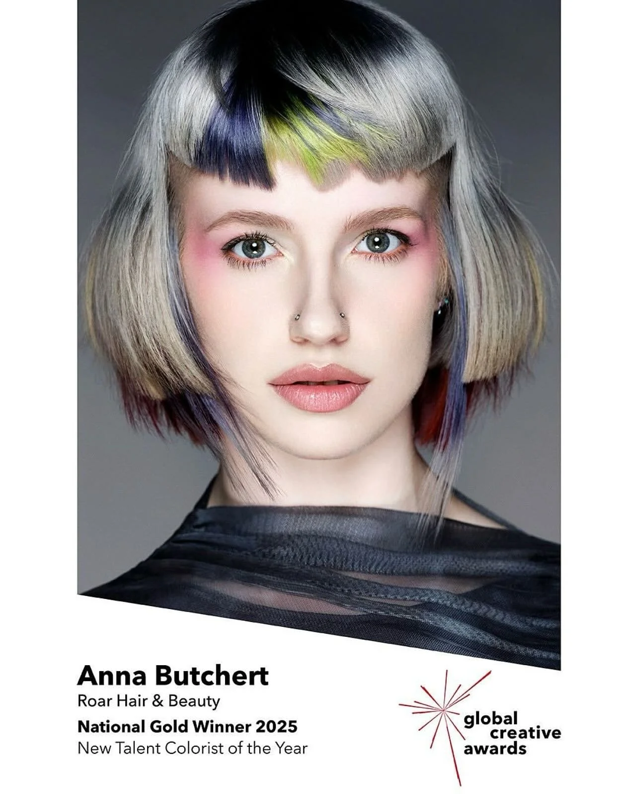 What an achievement!!! GOLD winner of this years New Talent in the @goldwelluki  Global Creative Awards! We are so proud of Anna!

The excitement hasn&rsquo;t peaked yet, next stop MILAN to represent the UK at @goldwell.global Colour Sphere! 

We wil