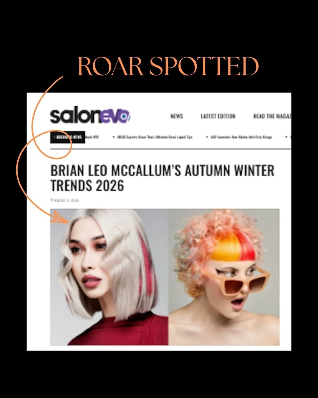 ROAR SPOTTED 👀🧡

Our Creative Director, @roar_ginger shares his trend predictions for this Autumn/ Winter. 🍂

Read all about it in @salonevomag.